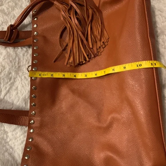 Laggo Remy British Tan Leather studded Tote